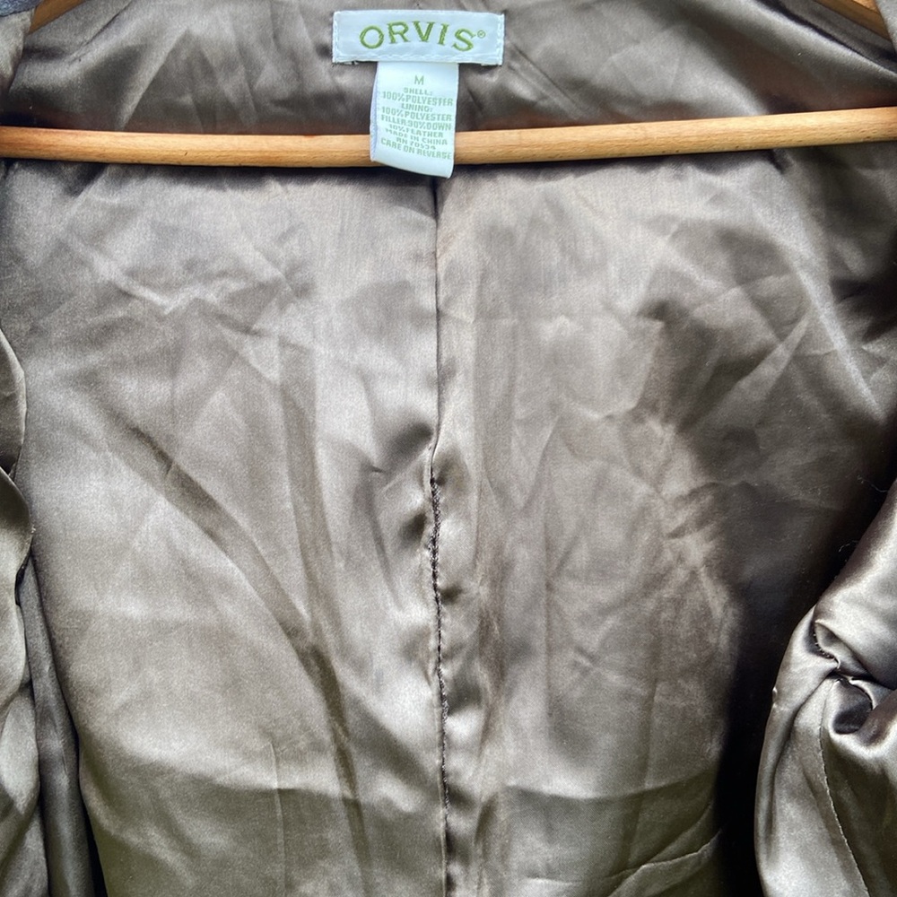 Orvis Down Jacket Camo Pattern Hooded Winter Puff… - image 8